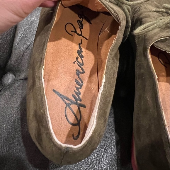 Women’s American Rag Olive Green Suede Oxford Size 8 1/2 - Picture 4 of 9